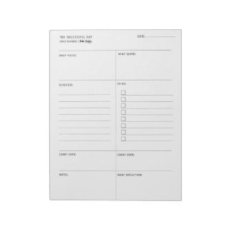 The Successful Day  - Daily Planner Notepad