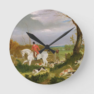 The Suffolk Hunt - Going to Cover near Herringswel Round Clock