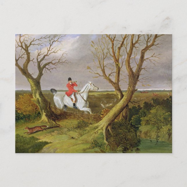 The Suffolk Hunt - Gone Away (oil on canvas) Postcard (Front)