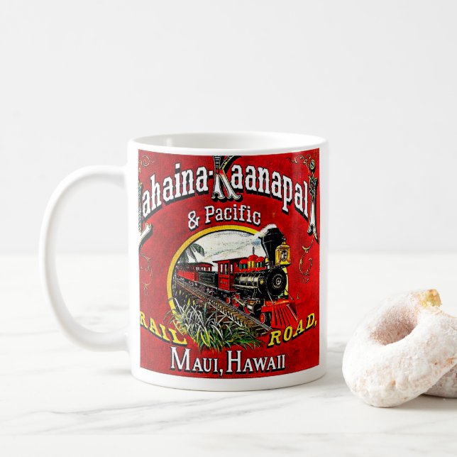 The Sugar Cane Train with Baldwin  Locomotives T-S Coffee Mug (With Donut)