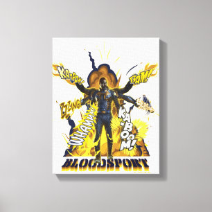 The Suicide Squad Bloodsport Action Graphic Canvas Print