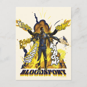 The Suicide Squad Bloodsport Action Graphic Postcard
