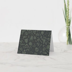The Suicide Squad   Character Icon Pattern Note Card