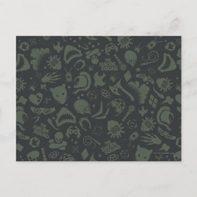 The Suicide Squad | Character Icon Pattern Postcard (Front)