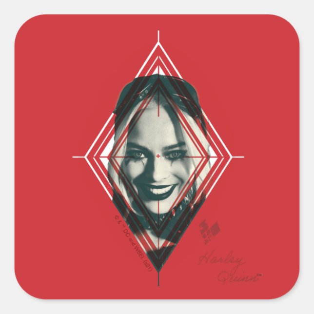 The Suicide Squad | Harley Quinn Diamond Target Square Sticker (Front)