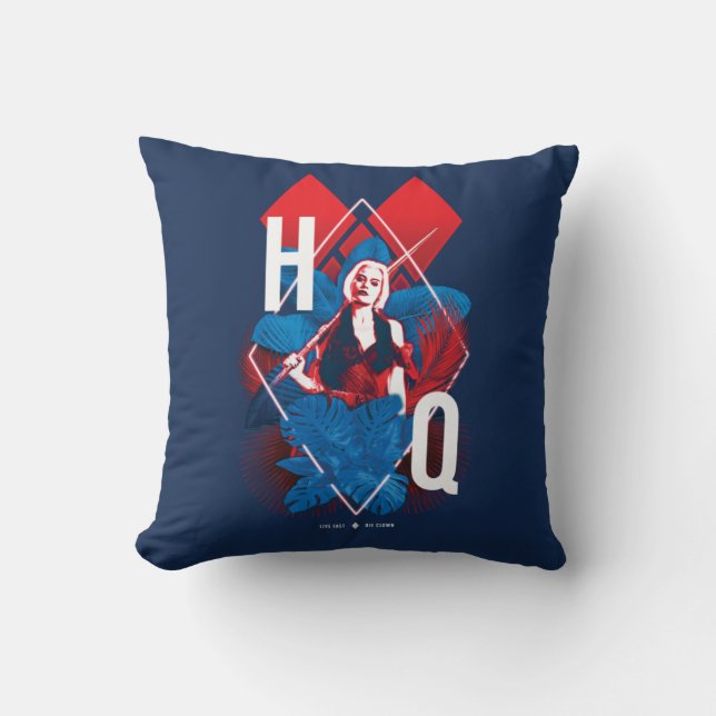 The Suicide Squad | Harley Quinn Fern & Diamonds Cushion (Front)