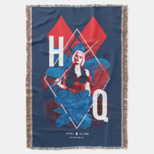 The Suicide Squad   Harley Quinn Fern & Diamonds Throw Blanket