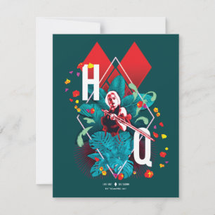 The Suicide Squad Harley Quinn Floral Diamond Card