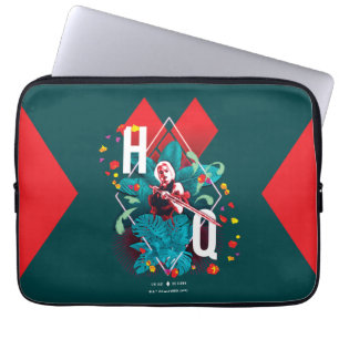 The Suicide Squad Harley Quinn Floral Diamond Laptop Sleeve