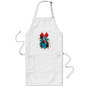 The Suicide Squad   Harley Quinn Floral Diamond Long Apron