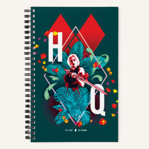 The Suicide Squad   Harley Quinn Floral Diamond Notebook