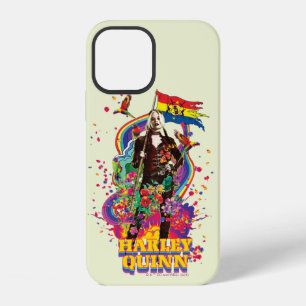 The Suicide Squad Harley Quinn Flowers & Rainbow iPhone 12 Case