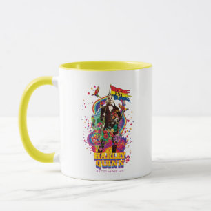 The Suicide Squad   Harley Quinn Flowers & Rainbow Mug