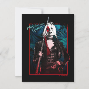 The Suicide Squad Harley Quinn & Green Ferns Card