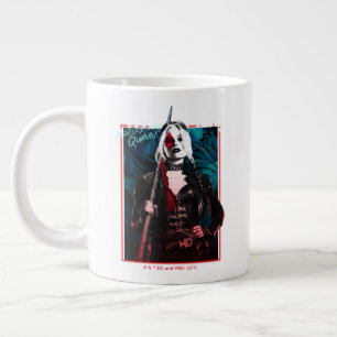 The Suicide Squad   Harley Quinn & Green Ferns Large Coffee Mug