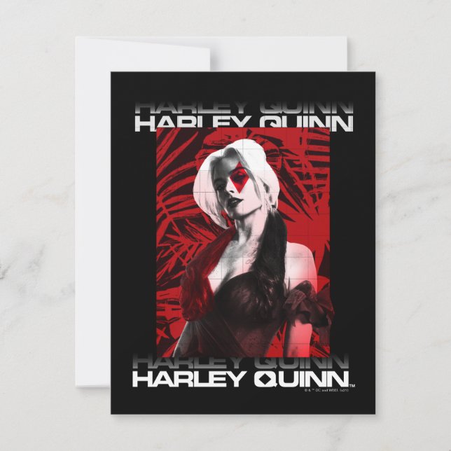 The Suicide Squad | Harley Quinn Red Fern Portrait Card (Front)