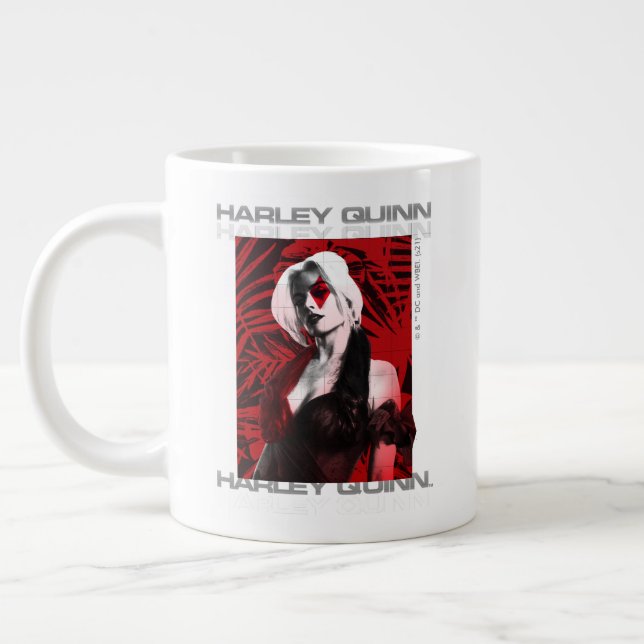 The Suicide Squad | Harley Quinn Red Fern Portrait Large Coffee Mug (Left)