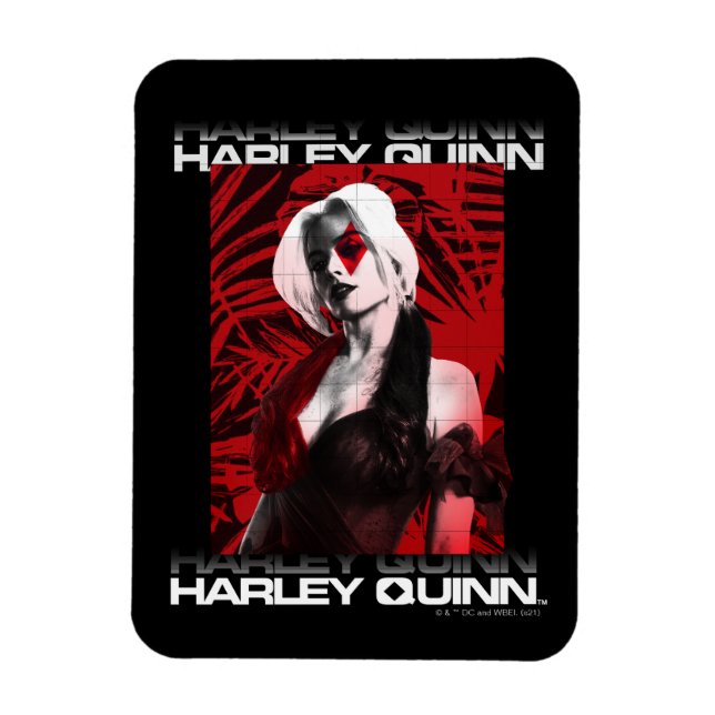 The Suicide Squad | Harley Quinn Red Fern Portrait Magnet (Vertical)