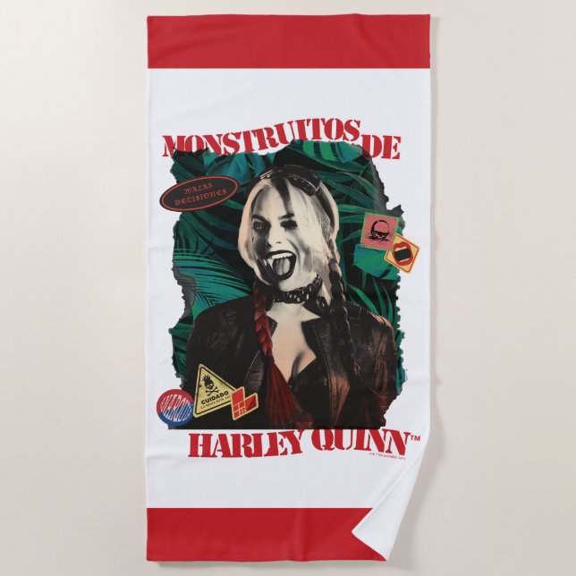 The Suicide Squad | Harley Quinn Winking Beach Towel (Front)