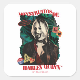 The Suicide Squad   Harley Quinn Winking Square Sticker