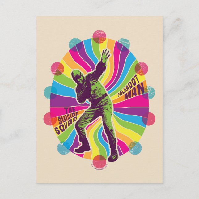 The Suicide Squad | Polka-Dot Man Psychedelic Postcard (Front)