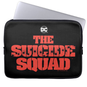 The Suicide Squad   Red and Black Logo Laptop Sleeve