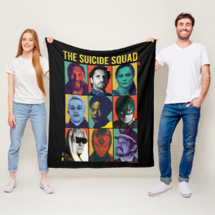 The Suicide Squad Retro Grid With Amanda Waller Fleece Blanket