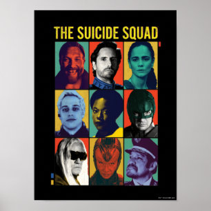 The Suicide Squad   Retro Grid With Amanda Waller Poster
