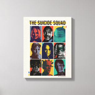 The Suicide Squad Retro Grid With Harley Quinn Canvas Print