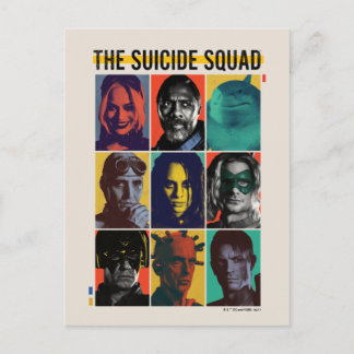 The Suicide Squad | Retro Grid With Harley Quinn Postcard