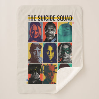 The Suicide Squad | Retro Grid With Harley Quinn Sherpa Blanket