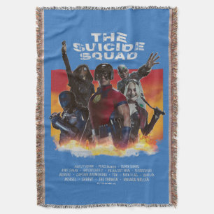 The Suicide Squad   Retro-Style Movie Poster Throw Blanket