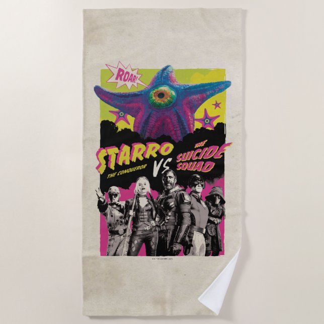 The Suicide Squad | Starro Vs The Suicide Squad Beach Towel (Front)