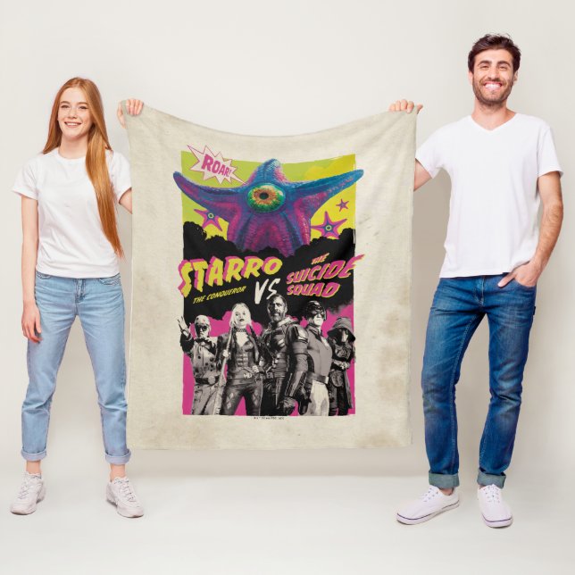 The Suicide Squad | Starro Vs The Suicide Squad Fleece Blanket (In Situ)