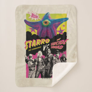 The Suicide Squad   Starro Vs The Suicide Squad Sherpa Blanket