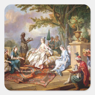 The Sultana Served by her Eunuchs Square Sticker