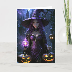 The Sultry Witch Halloween Holiday Card