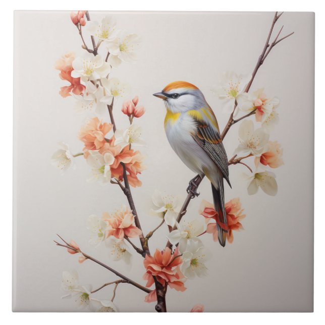 The Summer Bird Ceramic Tile (Front)