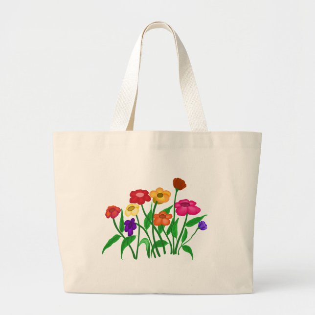 The Summer Bloom Large Tote Bag (Front)