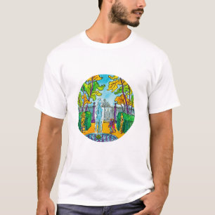 The Summer Garden, hand-drawn watercolour drawing T-Shirt