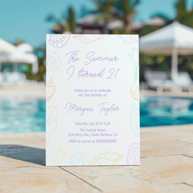 The Summer I Turned 21 Birthday  Invitation (Creator Uploaded)