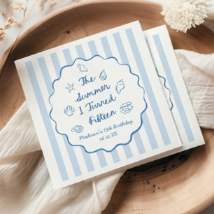 The Summer I Turned Fifteen 15th Birthday Party Napkin