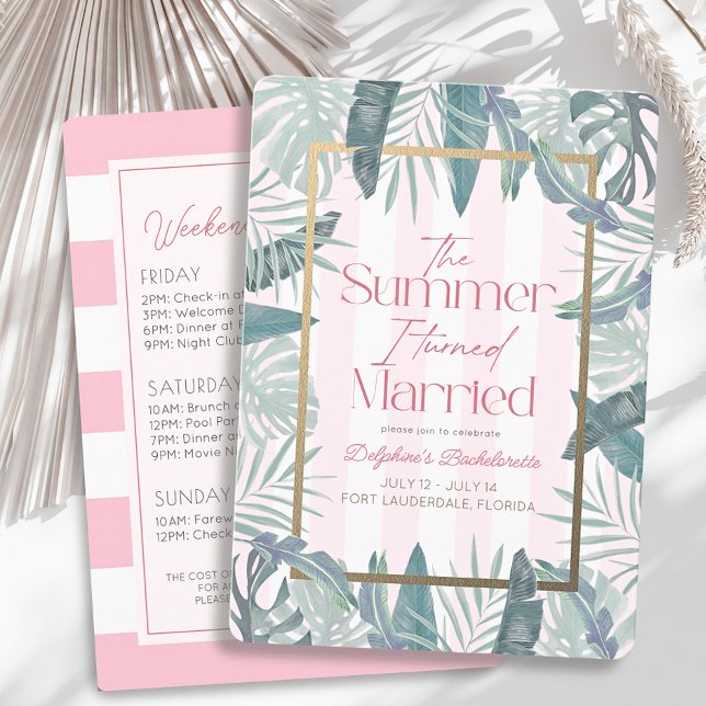 The Summer I Turned Married Bachelorette Weekend Invitation (Creator Uploaded)