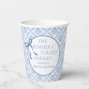 The Summer I Turned Married Coastal Bridal Shower Paper Cups