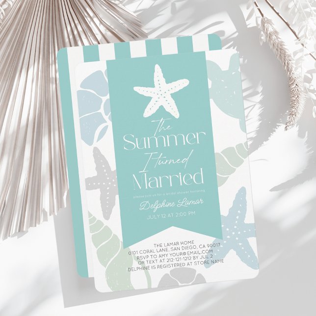 The Summer I Turned Married Starfish Bridal Shower Invitation (Creator Uploaded)
