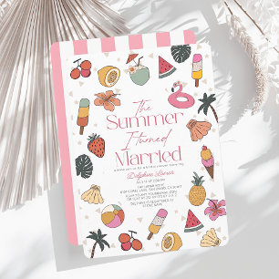 The Summer I Turned Married Tropical Bridal Shower Invitation
