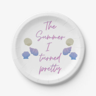 The Summer I turned pretty party supplies Paper Plate
