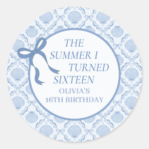 The Summer I Turned sixteen 16th Birthday Classic Round Sticker