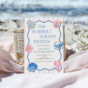 The Summer I Turned Sixteen 16th Birthday Invitation