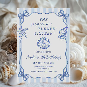 The Summer I Turned Sixteen 16th Birthday Party Invitation